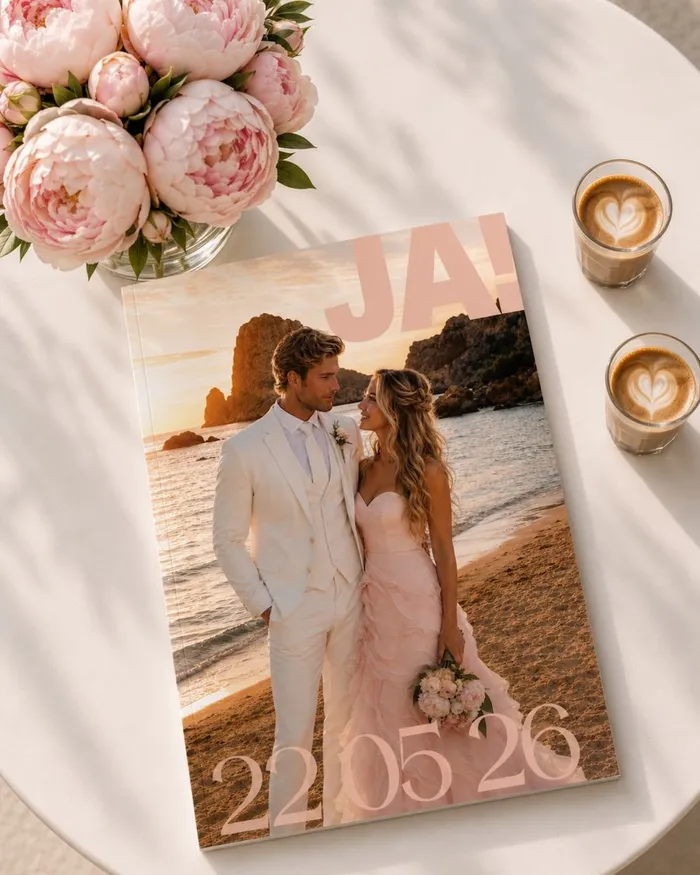 Bruidspaar op Ibiza – cover trouwmagazine