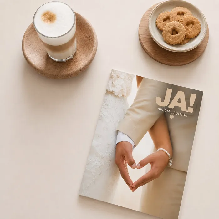 Cover van een luxe trouwmagazine voor bruidsparen – tweede uitvoering