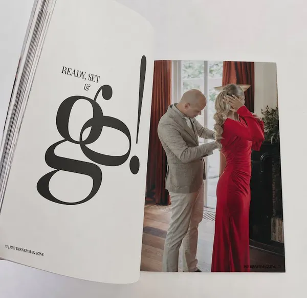 Binnenpagina van een trouwmagazine – de voorbereidingen