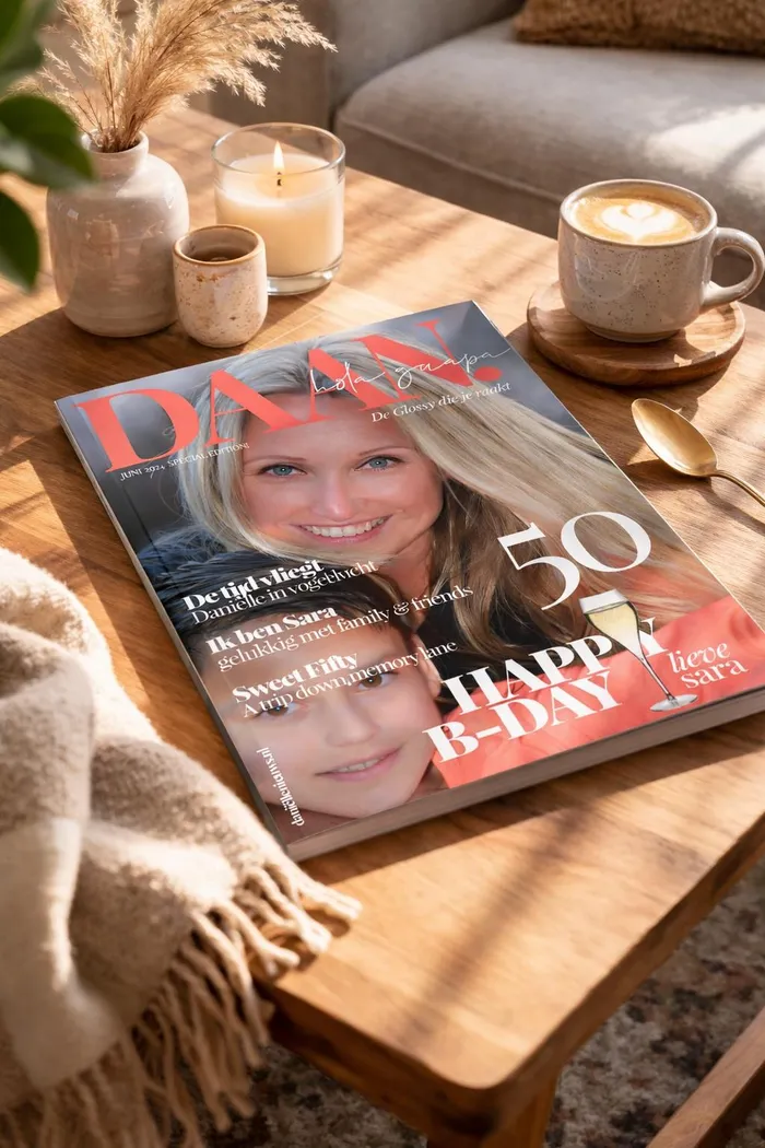 Persoonlijk verjaardagsmagazine voor de 50e verjaardag van Daniëlle